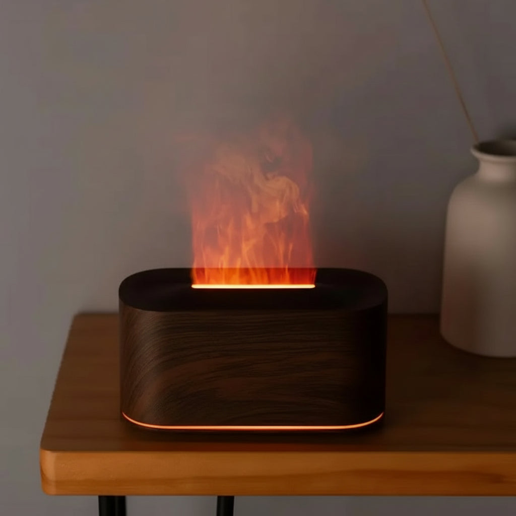 Lumora™ Flame Aura – Wood Collection (Light & Dark)