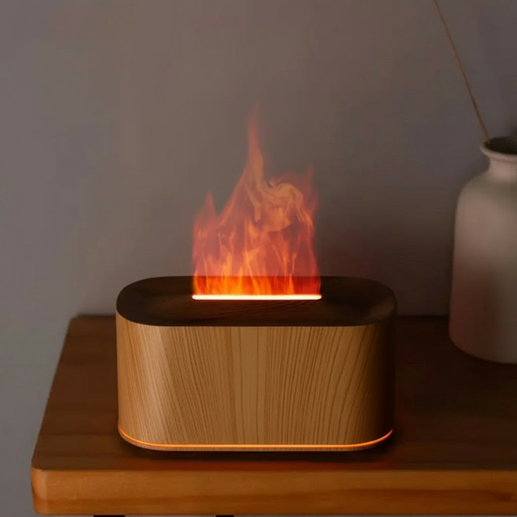 Lumora™ Flame Aura – Wood Collection (Light & Dark)